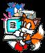 Tails and Sonic using computer